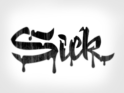 Sick Letterstration cold custom flu hand drawn ill illustration lettering sick type winter yucky