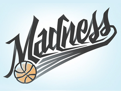 March Madness athletics basketball college custom hand drawn hoops lettering madness march sports