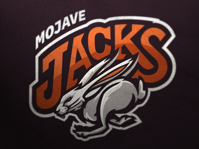 Mojave Jacks Logo a athletics custom identity illustration jack lettering logo mascot rabbit sports