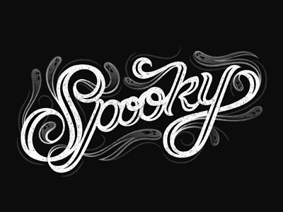 Spooky Lettering Desktop custom ghosts halloween hand drawn illustrator lettering scary script spooky swirls