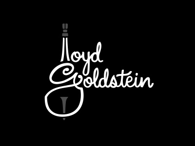Lloyd Goldstein Logo chello custom identity lettering logo music script