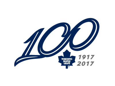 Toronto Maple Leafs centennial logo concept branding canada centennial custom lettering hockey identity logo maple leafs script sports