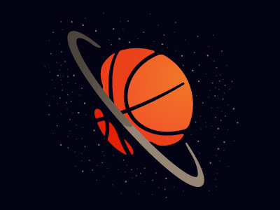 Planet Hoops basketball final four hoops icon identity logo planet saturn space sports