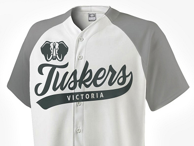 Tuskers Uniform baseball branding elephant font logo mascot script sports tuskers typeface