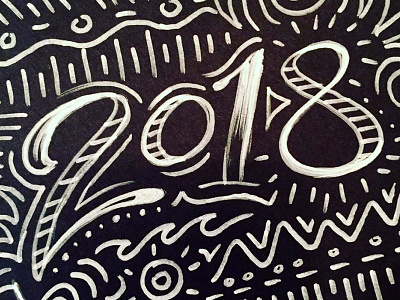 Happy New Year! 2018 custom lettering
