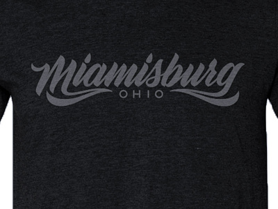 Miamisburg Script T-shirt bicentennial custom lettering screen printing t shirts type design