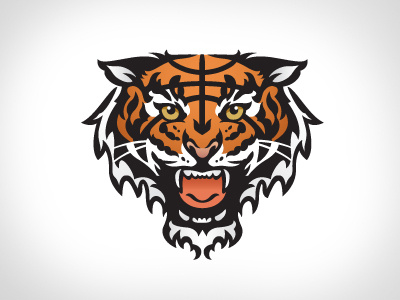 African Basketball Online branding illustration logo tiger