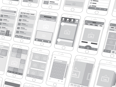 Wireframe Mobile UI Patterns dashboard gallery ios launchpads lists lofi mobile patterns tabs ui wireframes