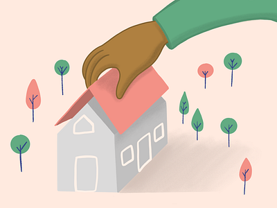 Building your own house — Blog illustration esignature illustration procreate yousign