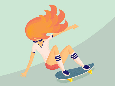 Bomb that hill cartoon characterdesign doodle illustration illustrator longboard skateboarding