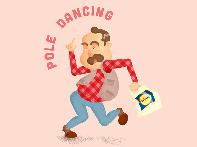 Pole Dancing cartoon character design doodle illustration joke poland pole dancing silly