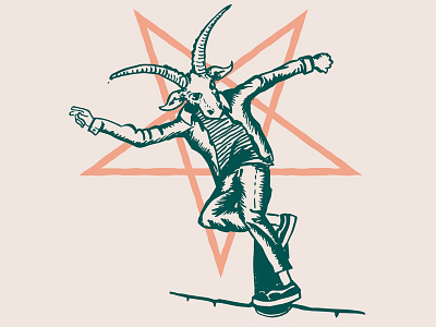 Skate like a demon 🤟 doodle drawing heavymetal illustration illustrator oldschool skateboarding skateordie vans vector
