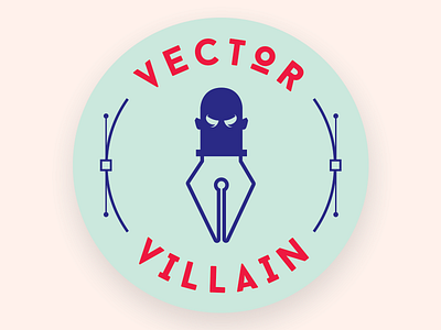 Vector Villain beer coaster icon illustrator logo vector