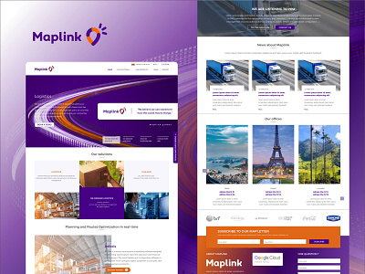 Maplink Design System design design system desktop graphic design homepage illustrator localisation location map purple responsive system theme transport ui ux webdesign website wordpress xd