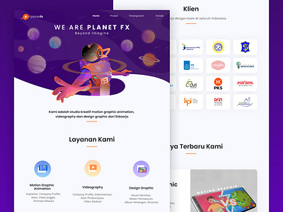 Portofolio - Planet FX Project ai app design figmadesign futurewebsite illustration landingpage planet ui ux webplanet webspace