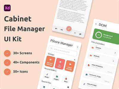 Cabinet File Manager / Explorer UI Kit