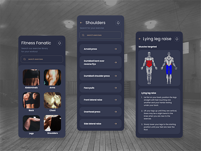 Fitness Fanatic - UI Kit Makeover Dark Mode agency designs android android fitness app fitness app fitness app android fitness app flutter fitness design fitness fanatic fitness illustration fitness mobile app flutter fitness app health and fitness app mobile app fitness uidesign uiux