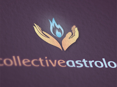 Collective Astrology astrology flame hands logo