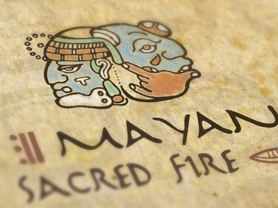 Mayan Sacred Fire logo mayan