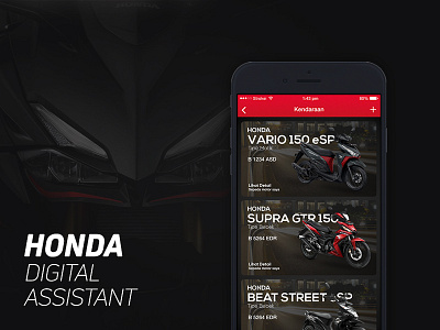Honda Digital Assistant app assistant concept designer honda ios iphone mobile ui ux