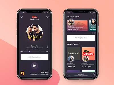 Radio IOS App design ios mobile app mobile design music player prototype ui ux