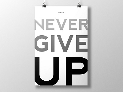 Remember: Never Give Up