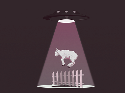 Time to count the sheep dribbble dribble shot illustration illustrator nlo sheep vector
