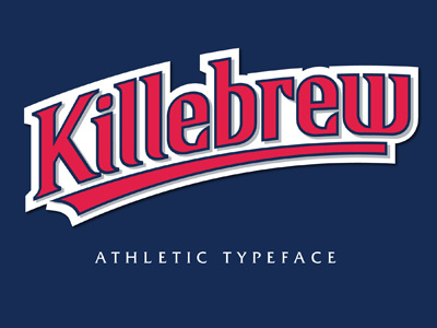 Killebrew Typeface athletic baseball blackletter classic display font german killebrew sports typeface vintage