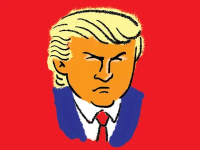 Top Tangerine caricature illustration potus trump yuge