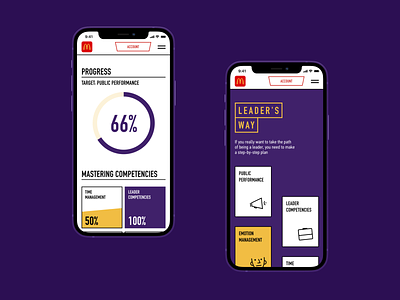 McDonald's Career Mobile career clean dashboard design mcdonalds minimalistic purple service ui uiux ux web yellow