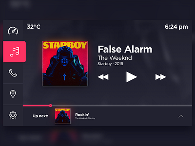 DailyUI #034 Car Interface car dailyui interface music ui