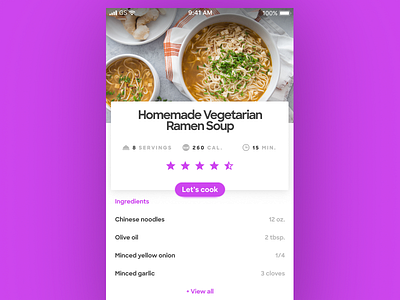 DailyUI #040 Recipe