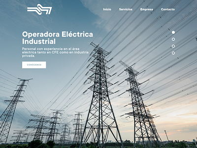 Operadora Eléctrica Industrial Website Design design electrical grid electricity energy graphic design home page homepage design interaction design website design