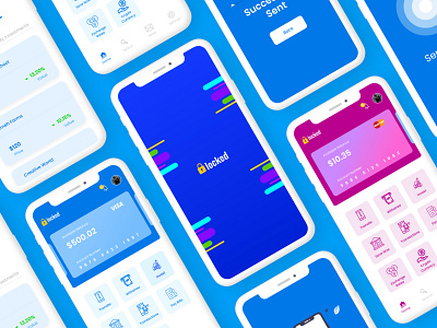 Locked: A FinTech Application app blue design fintech app locked minimal tech ui ux