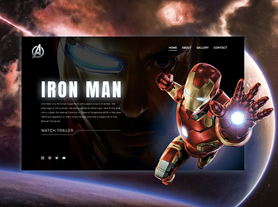 Daily UI | Landing Page dailyui design figma futuristic iron man landing page mobile ux web design