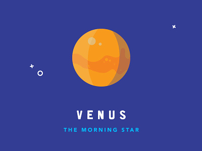 Planet Series: Venus flat icon illustration planets solar system space venus