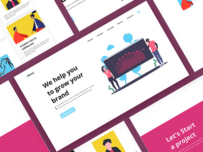 Social Media growth company landing page