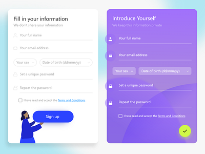 Minimal Sign Up Form For Website by Shanaws Mahamud on Dribbble