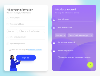 Minimal Sign Up Form For Website