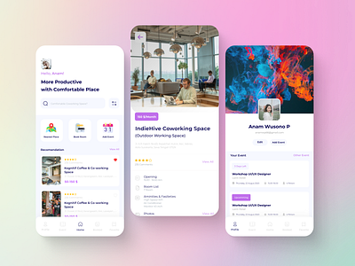 Co-working App - UI Design 🖥️