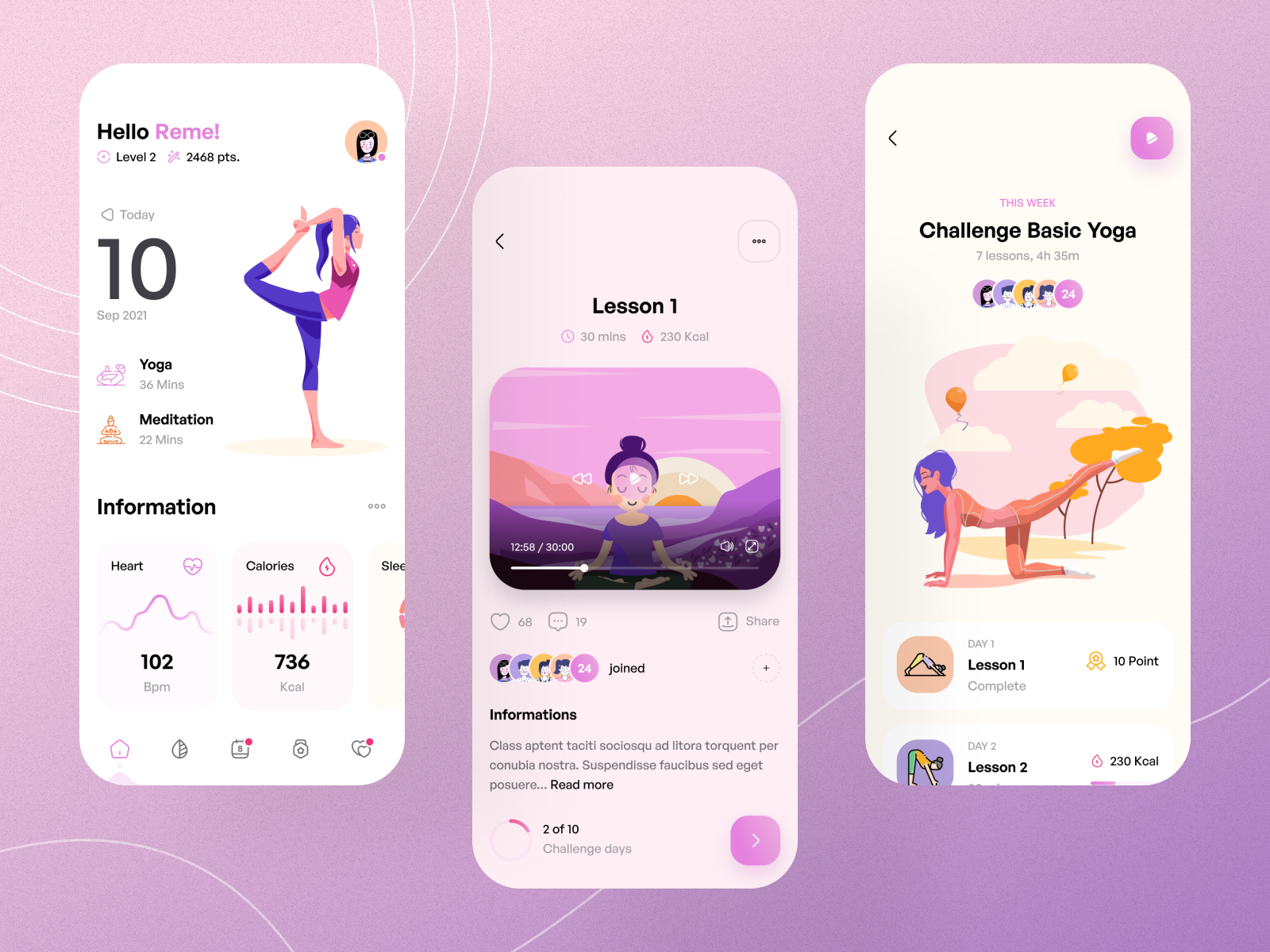 Meditation & Yoga App by Shanaws Mahamud on Dribbble