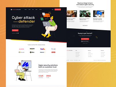 Cyber security landing page cloud compliance cloud security cyber security dashboard design system development app devtool saas saas app security tool ui ux visual identity vulnerability management web app