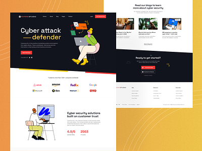 Cyber security landing page