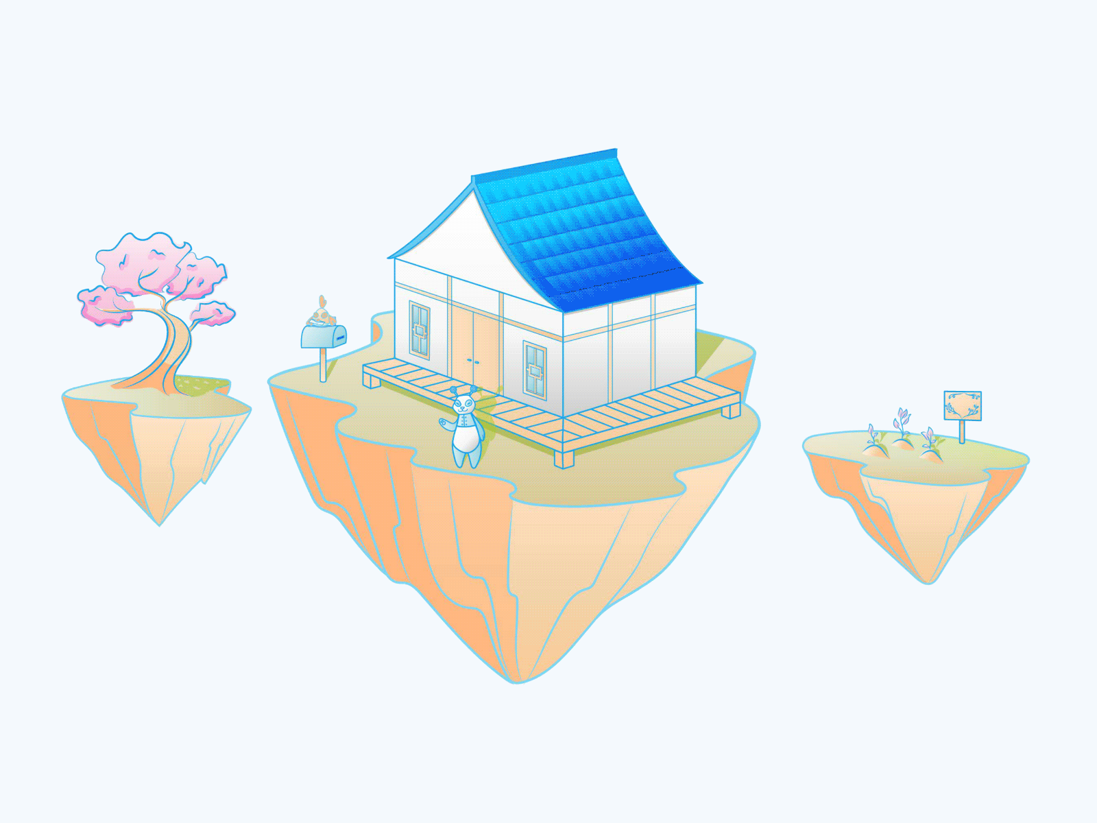 Animated illustration - Home PAND-AI animated gif animation animation 2d