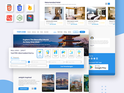 TIXET - Ticket Reservation Website bootstrap design figma html css html5 javascript laravel visual studio web design web development website website concept