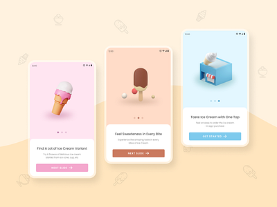 IceSweet Onboarding UI Design