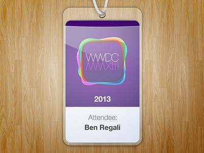 First Time WWDC 2013 badge purple ticket wwdc wwdc2013