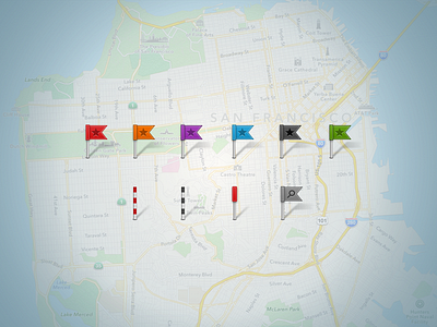 Location Pins annotations first shot of 2014 flags ios ios7 little locations pin