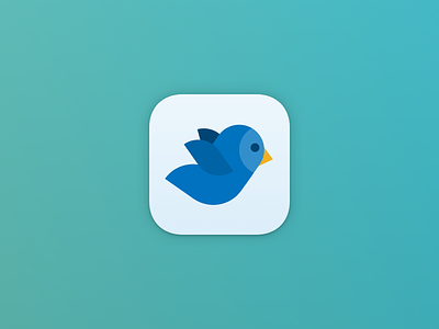 Bluebird appicon bird blue bluebird icon ios minimal
