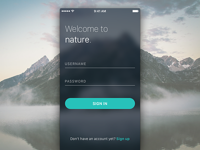 iOS – Sign up ios iphone login minimal nature sign up ui